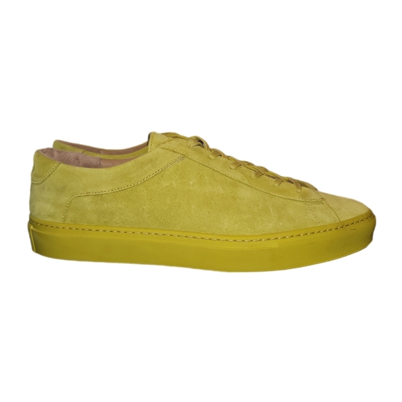 KOIO | Chartreuse Suede Low Top Sneakers in Size EU 44 / US 11.5 - Picture 3 of 7